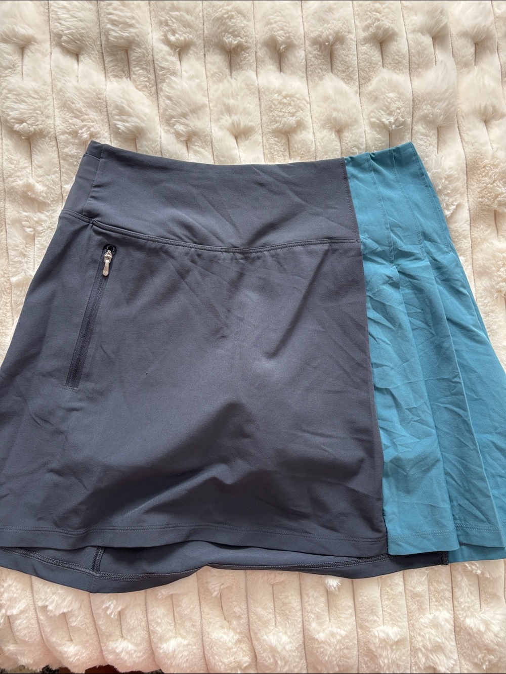 Athleta Navy Skort with Teal Side Panel